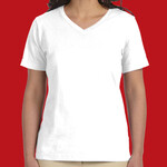 Ladies' Combed Ringspun Jersey V-Neck T-Shirt